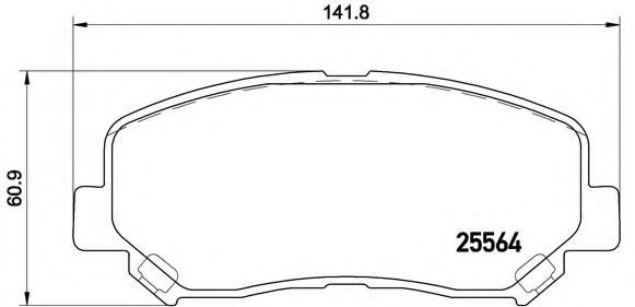 BREMBO - P 49 045 - Комплект тормозных колодок, дисковый тормоз (Тормозная система)