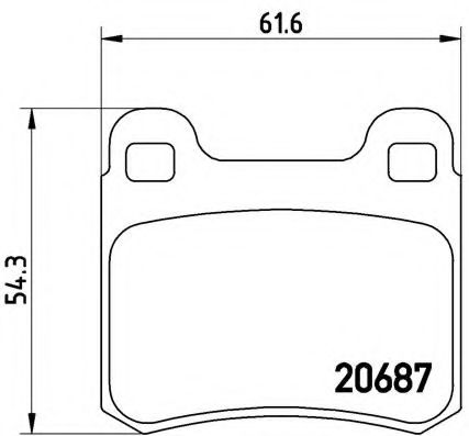 BREMBO - P 50 013 - Комплект тормозных колодок, дисковый тормоз (Тормозная система)