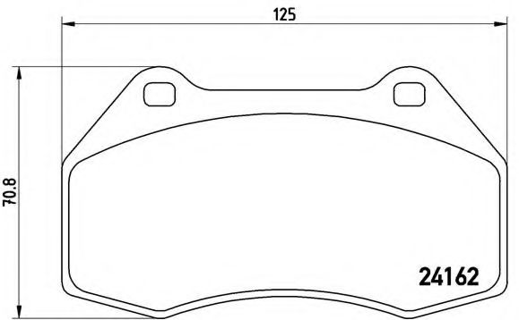 BREMBO - P 68 036 - Комплект тормозных колодок, дисковый тормоз (Тормозная система)