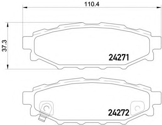 BREMBO - P 78 020 - Комплект тормозных колодок, дисковый тормоз (Тормозная система)