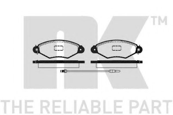 NK - 223957 - Комплект тормозных колодок, дисковый тормоз (Тормозная система)