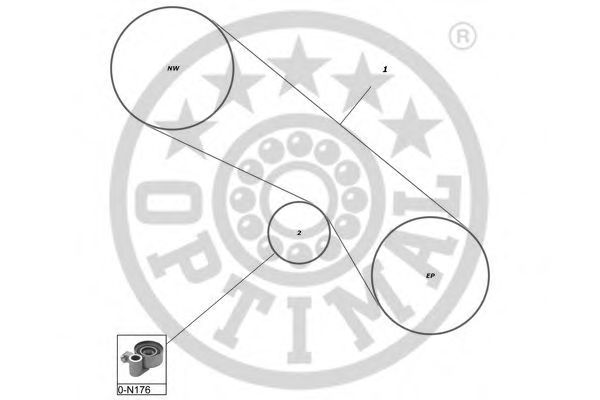 OPTIMAL - SK-1521 - Комплект ремня ГРМ (Ременный привод)