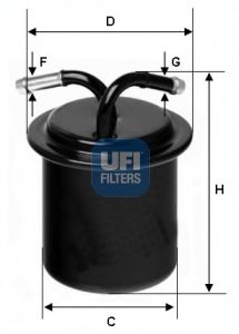 UFI - 31.593.00 - Топливный фильтр (Система подачи топлива)