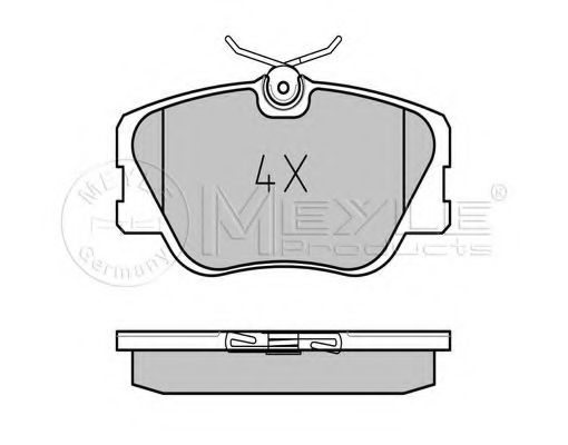 MEYLE - 025 209 4119 - Комплект тормозных колодок, дисковый тормоз (Тормозная система)