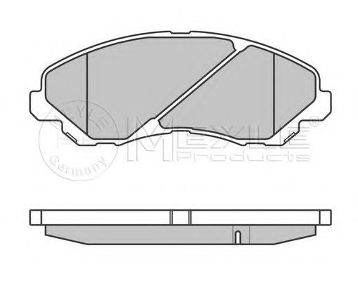 MEYLE - 025 235 8416/W - Комплект тормозных колодок, дисковый тормоз (Тормозная система)