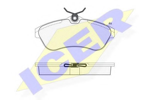 ICER - 181451 - Комплект тормозных колодок, дисковый тормоз (Тормозная система)