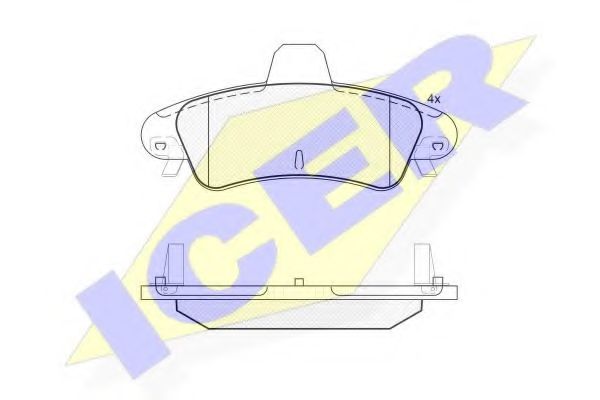 ICER - 181735-204 - Комплект тормозных колодок, дисковый тормоз (Тормозная система)