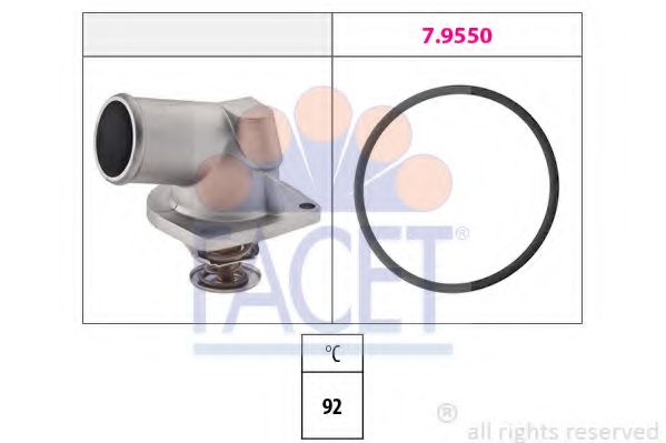 FACET - 7.8194 - Термостат, охлаждающая жидкость (Охлаждение)