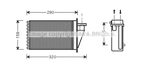 AVA QUALITY COOLING - FT6266 - Теплообменник, отопление салона (Отопление / вентиляция)