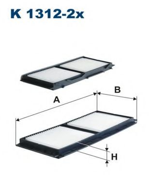 FILTRON - K1312-2x - Фильтр, воздух во внутренном пространстве (Отопление / вентиляция)