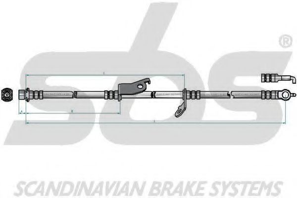 SBS - 13308545177 - Тормозной шланг (Тормозная система)