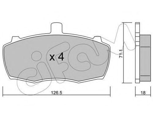 CIFAM - 822-692-0 - Комплект тормозных колодок, дисковый тормоз (Тормозная система)