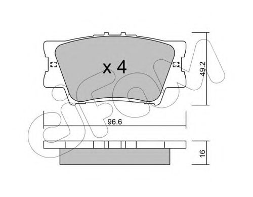 CIFAM - 822-749-0 - Комплект тормозных колодок, дисковый тормоз (Тормозная система)