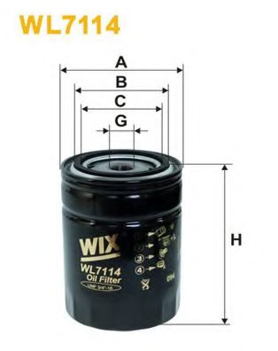 WIX FILTERS - WL7114 - Масляный фильтр (Смазывание)