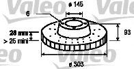 VALEO - 187146 - Тормозной диск (Тормозная система)