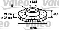 VALEO - 186748 - Тормозной диск (Тормозная система)