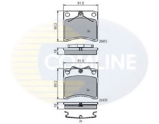 COMLINE - CBP0953 - Комплект тормозных колодок, дисковый тормоз (Тормозная система)