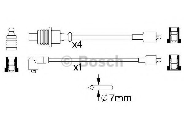 BOSCH - 0 986 357 128 - Комплект проводов зажигания (Система зажигания)