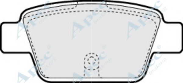 APEC BRAKING - PAD1260 - Комплект тормозных колодок, дисковый тормоз (Тормозная система)