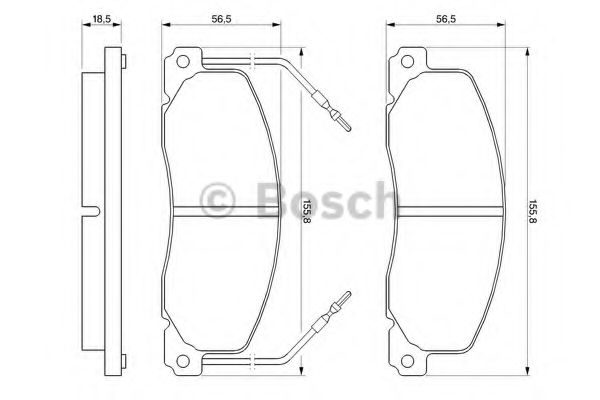 BOSCH - 0 986 460 946 - Комплект тормозных колодок, дисковый тормоз (Тормозная система)