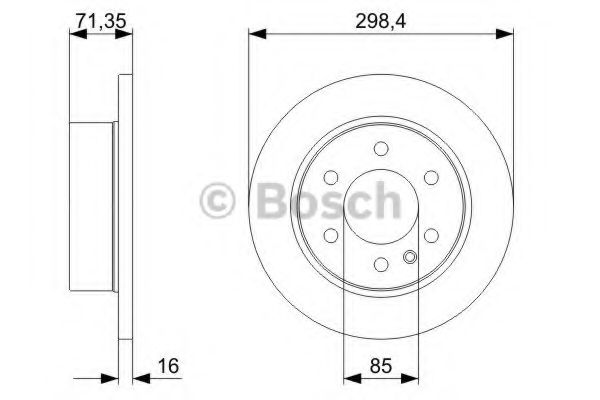 BOSCH - 0 986 479 295 - Тормозной диск (Тормозная система)