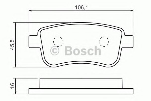 BOSCH - 0 986 494 452 - Комплект тормозных колодок, дисковый тормоз (Тормозная система)