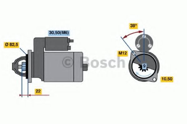 BOSCH - 0 001 108 184 - Стартер (Система стартера)