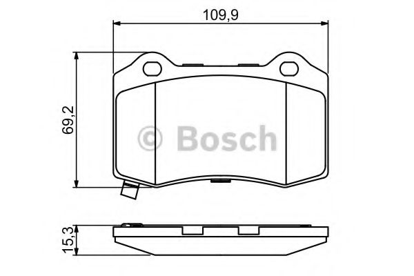 BOSCH - 0 986 494 708 - Комплект тормозных колодок, дисковый тормоз (Тормозная система)