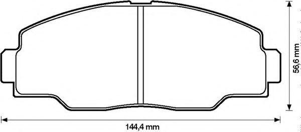 BENDIX - 572366B - Комплект тормозных колодок, дисковый тормоз