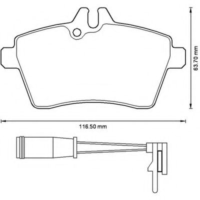 BENDIX - 573226B - Комплект тормозных колодок, дисковый тормоз