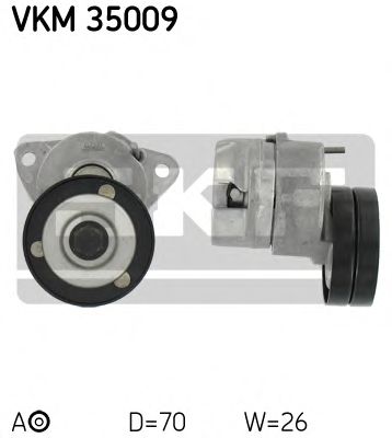 SKF - VKM 35009 - Натяжной ролик, поликлиновойремень (Ременный привод)