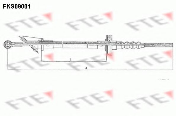 FTE - FKS09001 - Трос, управление сцеплением (Система сцепления)