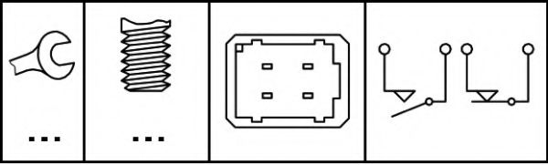 HELLA - 6DD 008 622-371 - Выключатель фонаря сигнала торможения (Сигнализация)