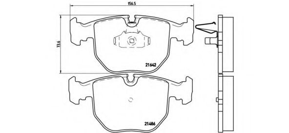 BREMBO - P 06 048 - Комплект тормозных колодок, дисковый тормоз (Тормозная система)