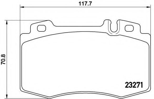 BREMBO - P 50 041 - Комплект тормозных колодок, дисковый тормоз (Тормозная система)