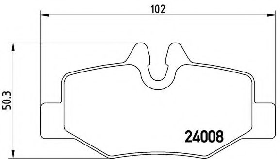 BREMBO - P 50 051 - Комплект тормозных колодок, дисковый тормоз (Тормозная система)