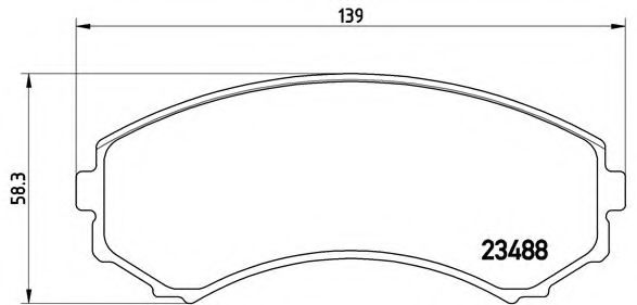 BREMBO - P 54 029 - Комплект тормозных колодок, дисковый тормоз (Тормозная система)