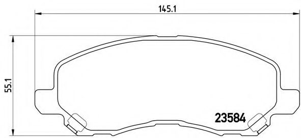 BREMBO - P 54 030 - Комплект тормозных колодок, дисковый тормоз (Тормозная система)