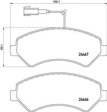 BREMBO - P 61 118 - Комплект тормозных колодок, дисковый тормоз (Тормозная система)