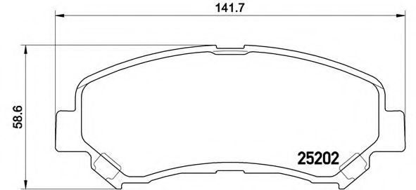 BREMBO - P 79 028 - Комплект тормозных колодок, дисковый тормоз (Тормозная система)