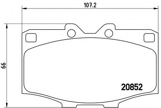 BREMBO - P 83 006 - Комплект тормозных колодок, дисковый тормоз (Тормозная система)