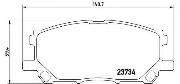 BREMBO - P 83 067 - Комплект тормозных колодок, дисковый тормоз (Тормозная система)