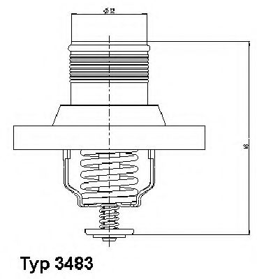 WAHLER - 3483.89D - Термостат, охлаждающая жидкость (Охлаждение)