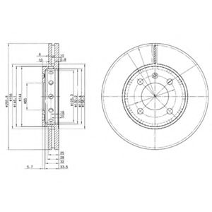 DELPHI - BG3694 - Тормозной диск (Тормозная система)