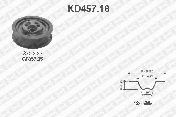 SNR - KD457.18 - Комплект ремня ГРМ (Ременный привод)