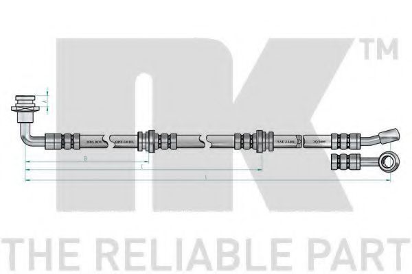 NK - 855220 - Тормозной шланг (Тормозная система)