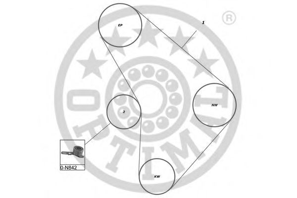 OPTIMAL - SK-1052 - Комплект ремня ГРМ (Ременный привод)