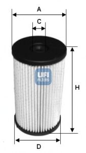 UFI - 26.007.00 - Топливный фильтр (Система подачи топлива)