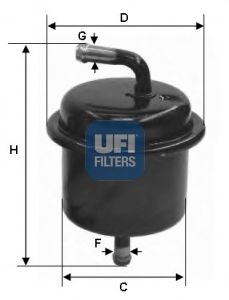 UFI - 31.543.00 - Топливный фильтр (Система подачи топлива)