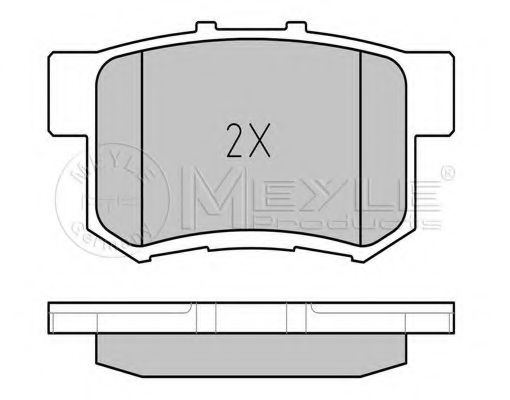 MEYLE - 025 217 1914/W - Комплект тормозных колодок, дисковый тормоз (Тормозная система)